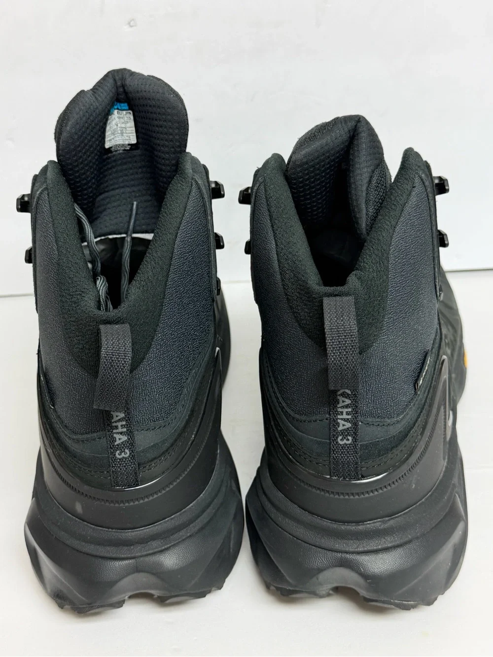 Hoka One One Kaha 3 Gore-Tex GTX Men’s Size 15 D Black Suede Vibram Hiking Boots